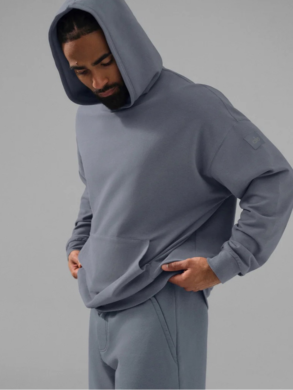 Alo Yoga Renown Heavy Weight Hoodie in Steel Gray